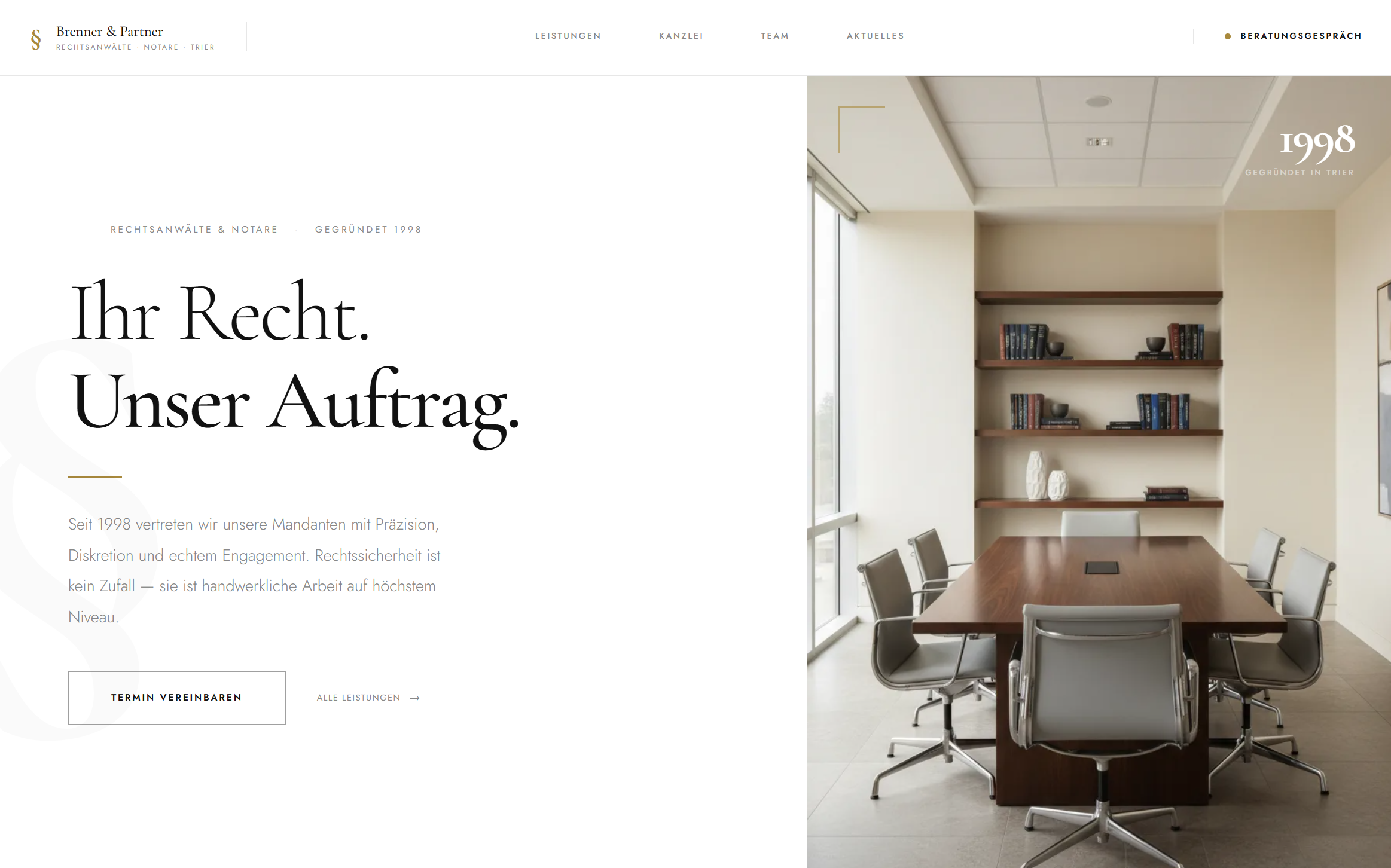 Stilvorschau Kanzlei & Recht, Webdesign-Beispiel für Kanzlei & Recht